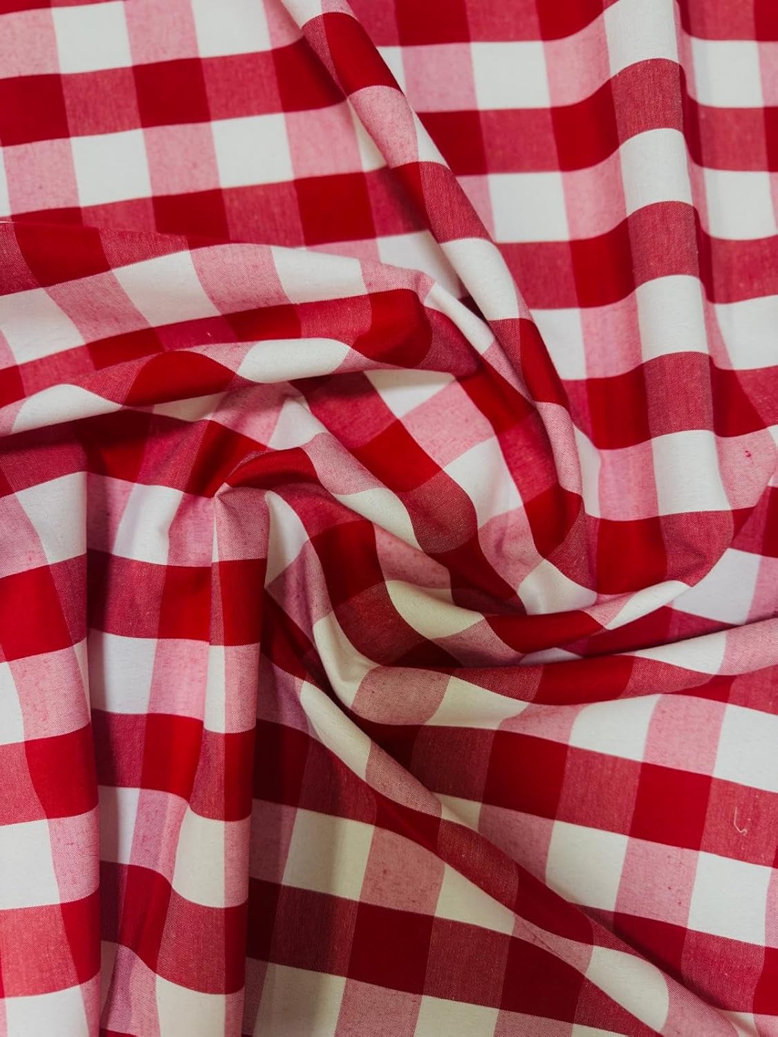 Sedona Designz 60" Wide Gingham Checkered Poplin Shirting Fabric by The Yard – Soft & Durable 90% Poplin 10% Cotton Blend for Apparel, Dresses, Shirts, Crafts & Sewing Projects