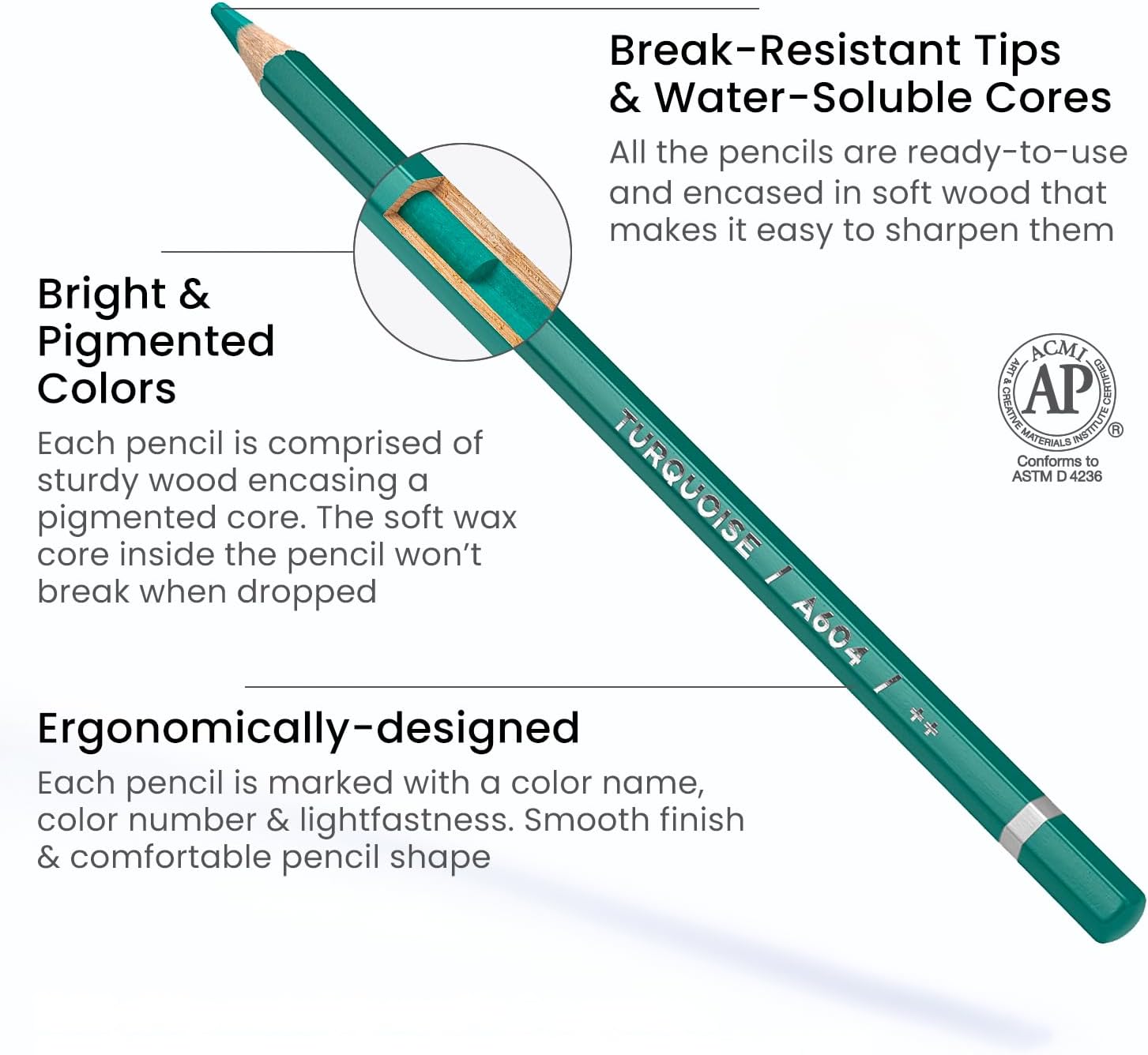 ARTEZA Watercolor Pencils Set of 48 Water-Soluble Colored Pencils for Blending, Layering, Painting, Lightfast Pigments with Soft Cores in Tin Case, Art Supplies for Adults, Artists, Holiday Gift Set