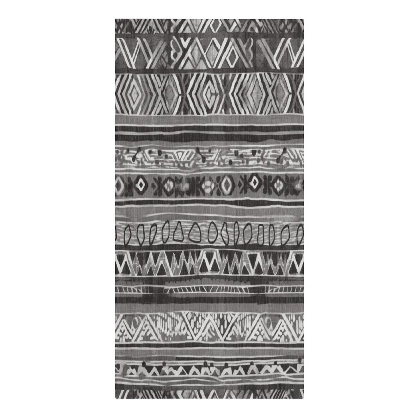 VstaDank Grey Tribal Beach Towel Vacation Essentials Sand Free Soft Quick Dry Swim Towels 61"x30" Modern Extra Large Towels Lightweight Microfiber Beach Towel for Swimming Pool