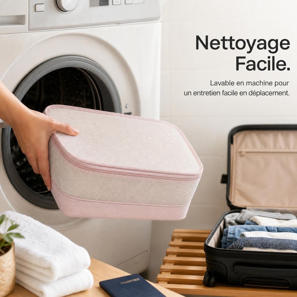 Reise-Organiz, Packtasche, Kompression, 5-in-1-Set, Lavendelviolett | Stoff-Varbeitung, Reise-Organiz Textil, Reiseutensilien vstauen, Für Vielreisende