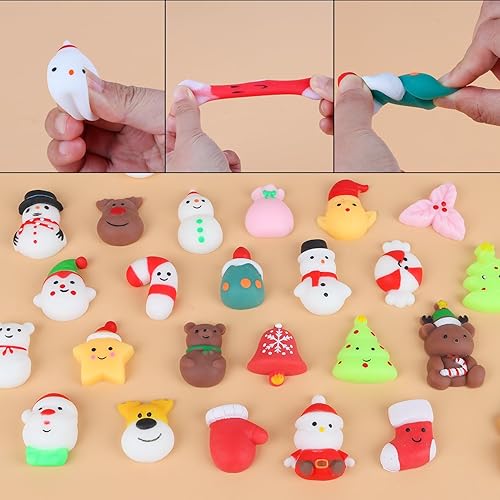 Miniatura 5 de 36 juguetes esponjosos Mochi de Navidad, juguetes para apretar, alivio del estrés, paquetes de ansiedad para niños, regalos de fiesta de Navidad,