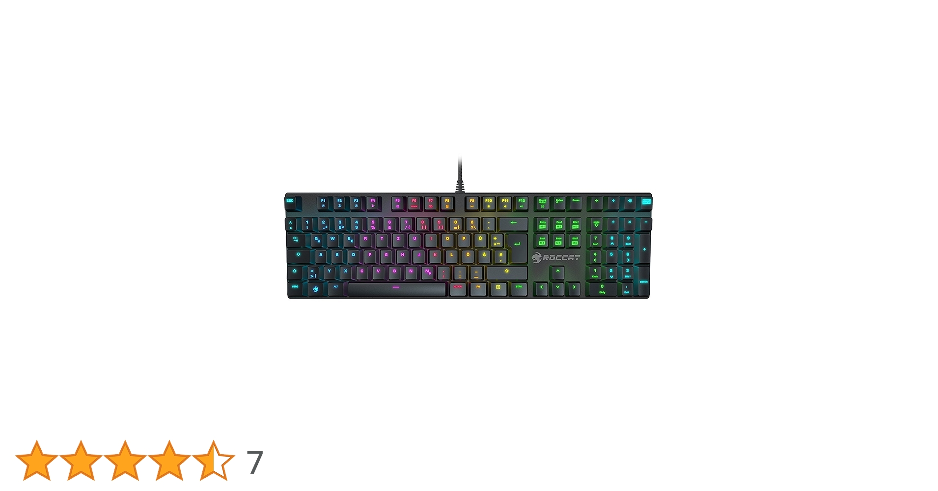 ROCCAT Suora FX, RGB Illuminated Frameless Mechanical Gaming Keyboard, JP Layout(正規保証品)(青軸) ブラック ROC-12-266-BE Amazon.co.jp: ROCCAT Suora FX, RGB Illuminated Frameless