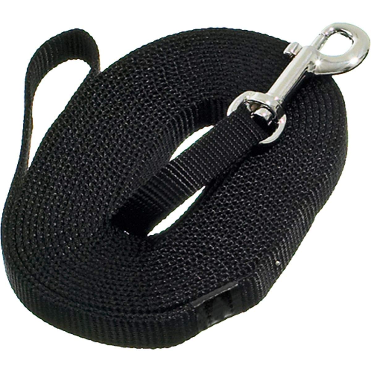 Flamingo Dog Training and tracking leash Ziggi Black 10m 15mm