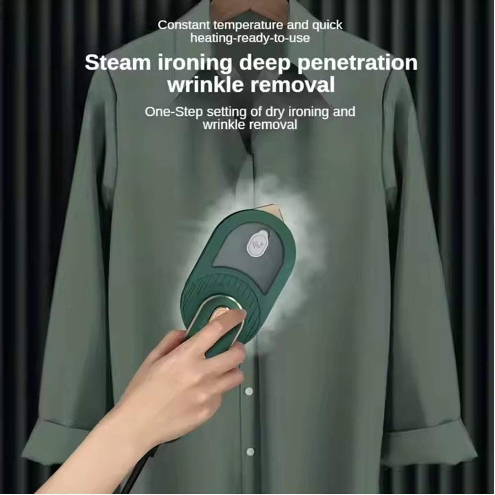 Vaporizzatore da viaggio per vestiti, ferro elettrico portatile portatile con serbatoio d'acqua da 50 ml, perfetto per casa, dormitorio e uso universitario