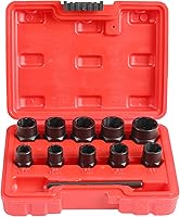 Vista 1 de Juego de llaves giratorias (11 piezas) incluye extractor de tuercas de llanta de 1/2 pulgada con un extractor de tuercas de llanta de 0.394 in