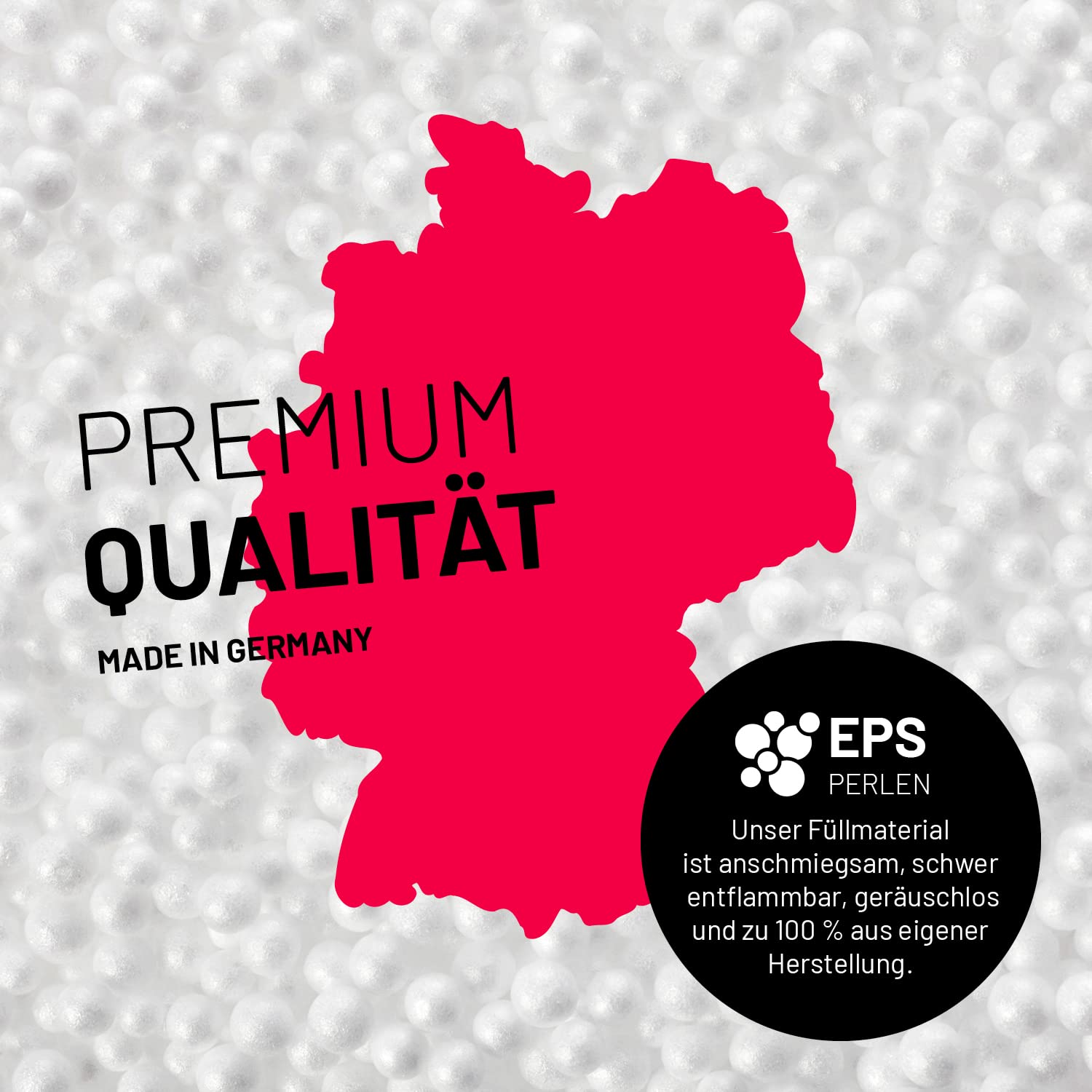 Lumaland Sitzsack Pouf (50 L) | Kompakter Sitzsack mit 3-in-1-Funktion: bequemer Hocker, praktisches Tischchen & stylischer Fußschemel für in- & Outdoor I Mit Flexibler EPS-Füllung | Ø 25 x 45 cm