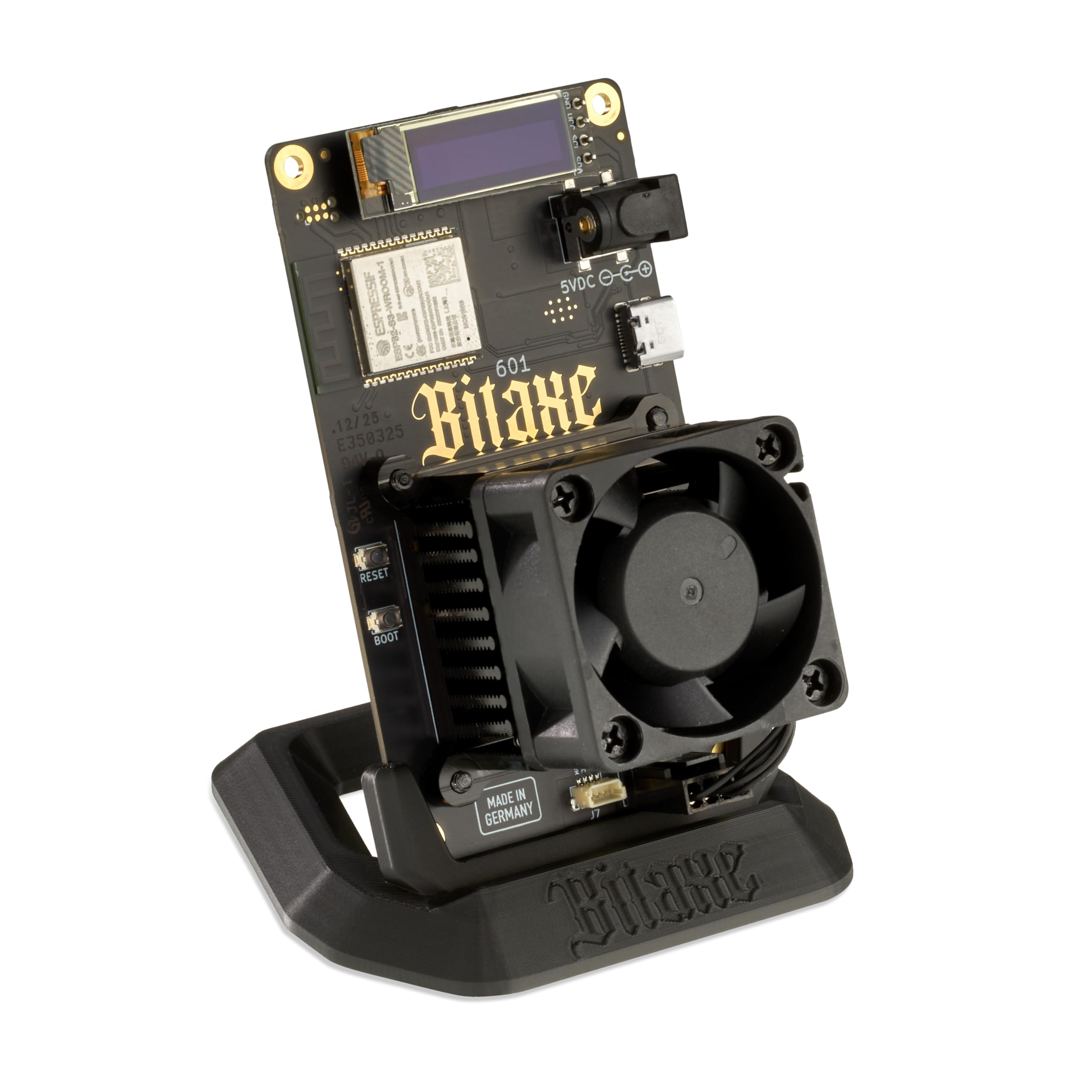 Bitaxe Gamma Bitcoin Miner - Premium Plug and Play Home Miner | Made in  Germany | 1.3 TH/s | Includes Power Supply & Holder: Amazon.de: Computer &  Accessories