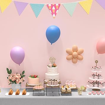 ELITEROO Buffet Risers and Stands, 3 Tier Wood Display Risers, Cake & Cupcake Stands, Dessert Table Display Set, 3Pcs Cube Display Base for Wedding Birthday Party Decor, Rustic Brown, 6x7x8
