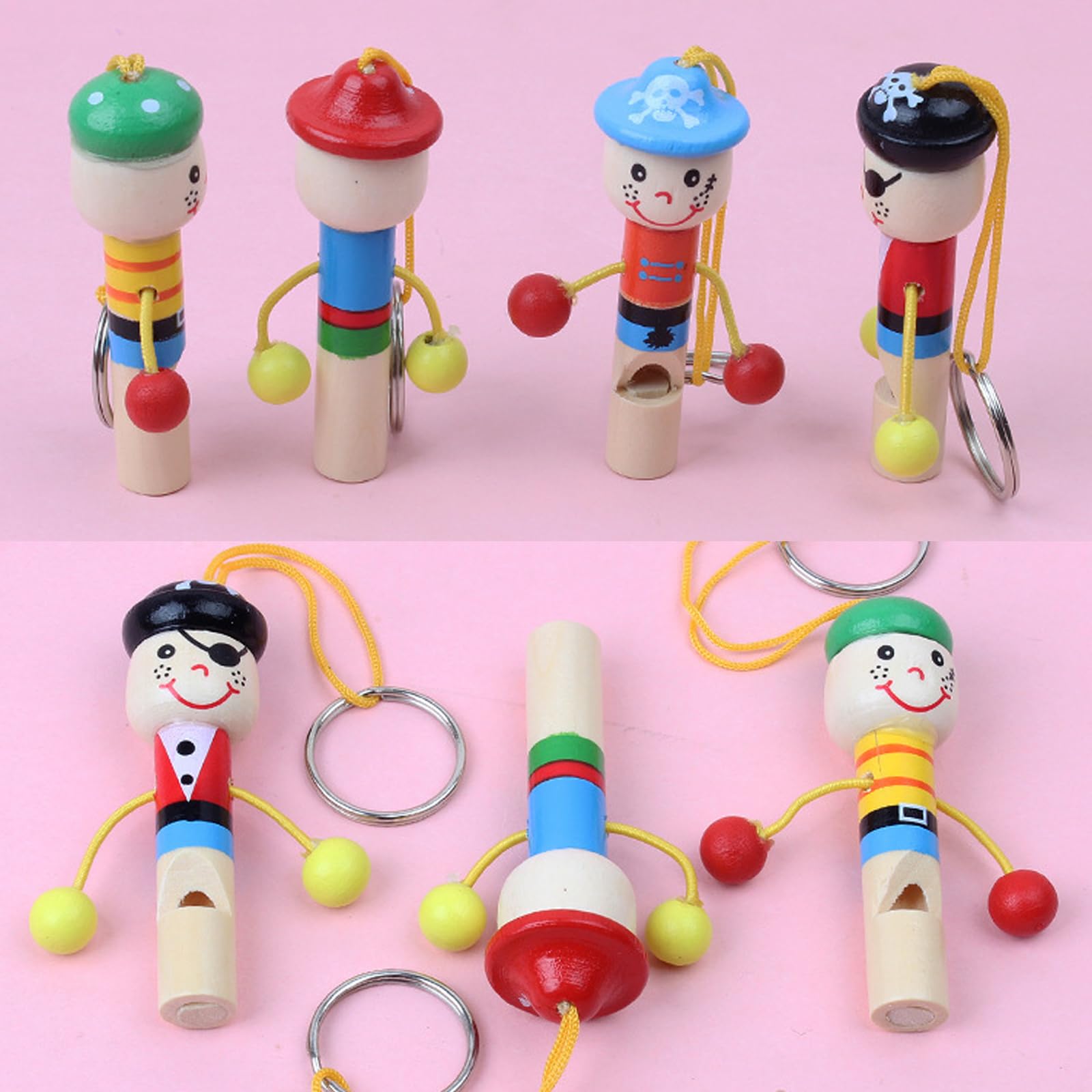12 Pieza Color Aleatorio Silbato para Niños, Silbatos de Madera Niños, Silbatos Infantiles de Madera, Juguetes Infantiles para Fiestas, Juegos, Entretenimiento, Fiestas