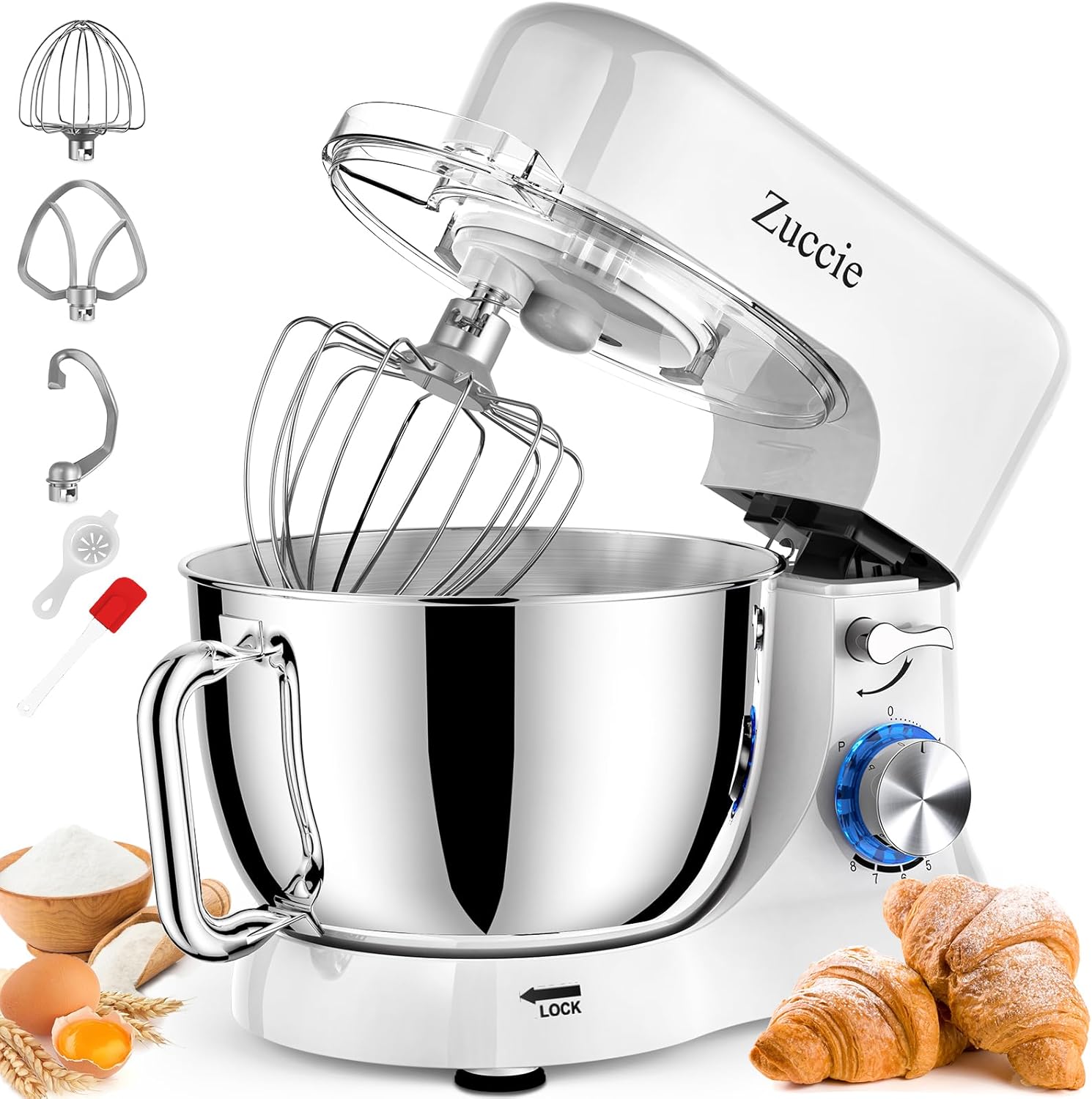 Stand Mixer, Zuccie 4.8QT Kitchen Electric Stand Mixer