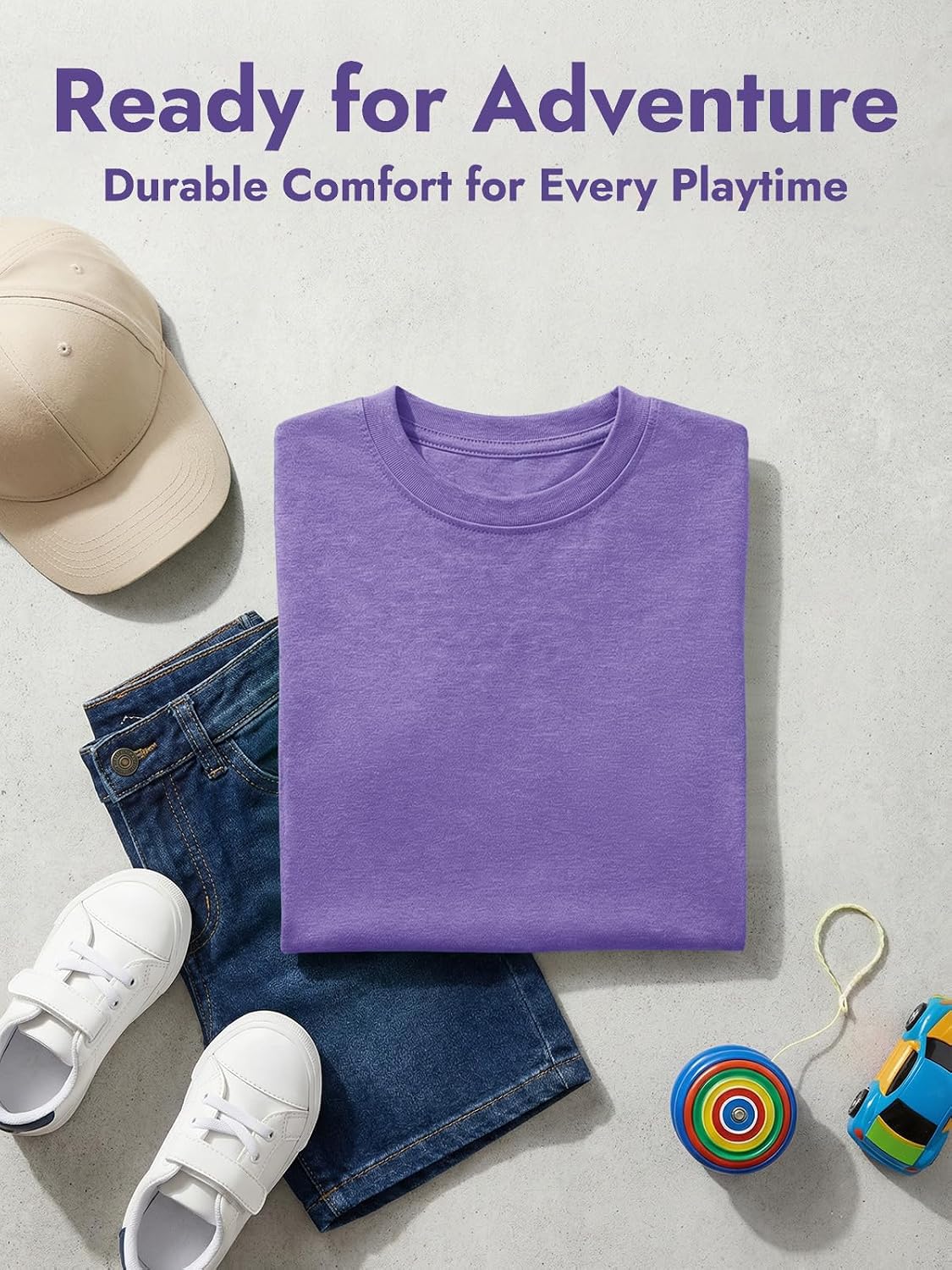 Boys Short Sleeve T-Shirts Crewneck Shirts Casual Lightweight Tops Soft Solid Color Tops Summer Tees 5-14 Years