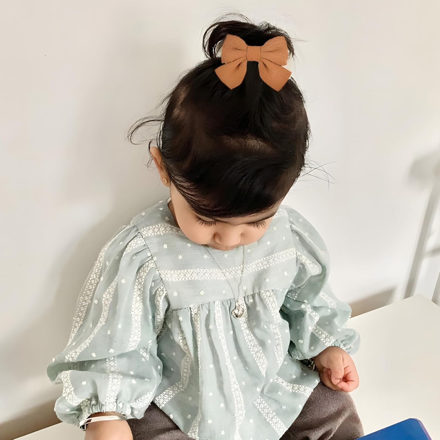 Baby Girl Hair Clips Set, 12 Pcs Hair Bows Barrettes Handmade Accessories Alligator Clip for Little Girls Babies Toddlers Child Kids Teens Gifts - Image 5