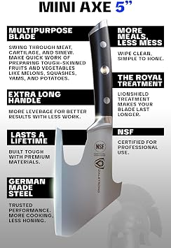 Dalstrong 5 Mini Meat Cleaver Axe - High-Carbon Steel