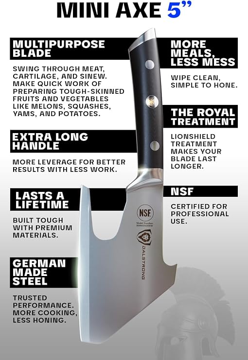 Dalstrong 5 Mini Meat Cleaver Axe - High-Carbon Steel