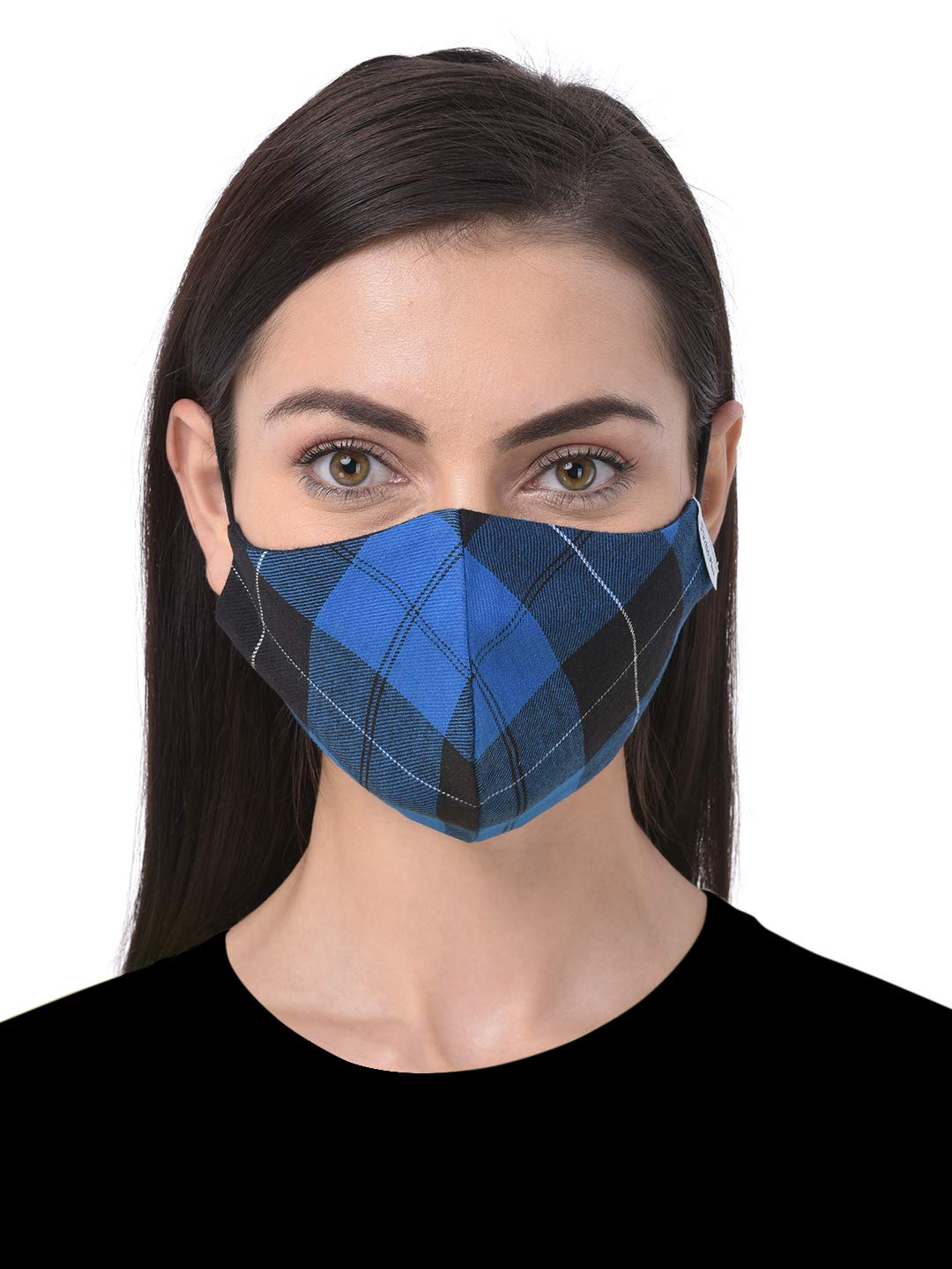 Check Face Mask | 2 Layer 100% Cotton | Reusable | Washable | High Filtration Efficiency-image-12