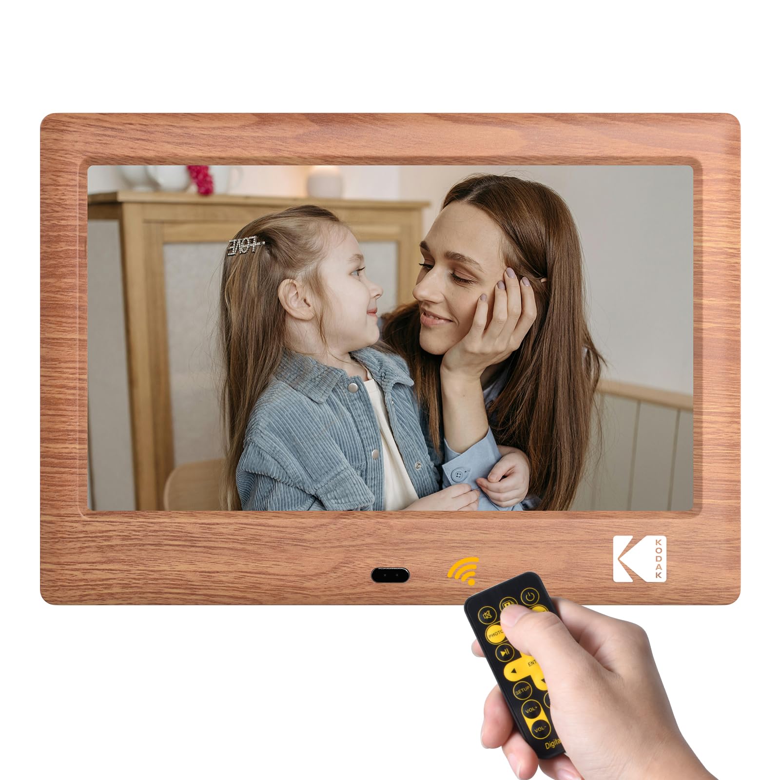 KODAK 7 Inch Wifi Digitale Fotolijst - HD IPS Touchscreen, 32GB Geheugen, App & Cloud, Foto's Video's Muziek