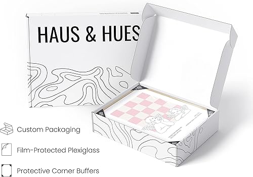 Miniatura 4 de HAUS AND HUES Arte de pared rosa, pósteres pastel daneses, decoración estética de habitación, pósteres modernos (marco beige, 16 x 20 pulgadas)