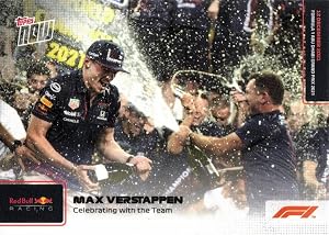 2021 Formula 1 F1 Topps Now #83 Max Verstappen Racing Card - Celebrates Driver's World Champion