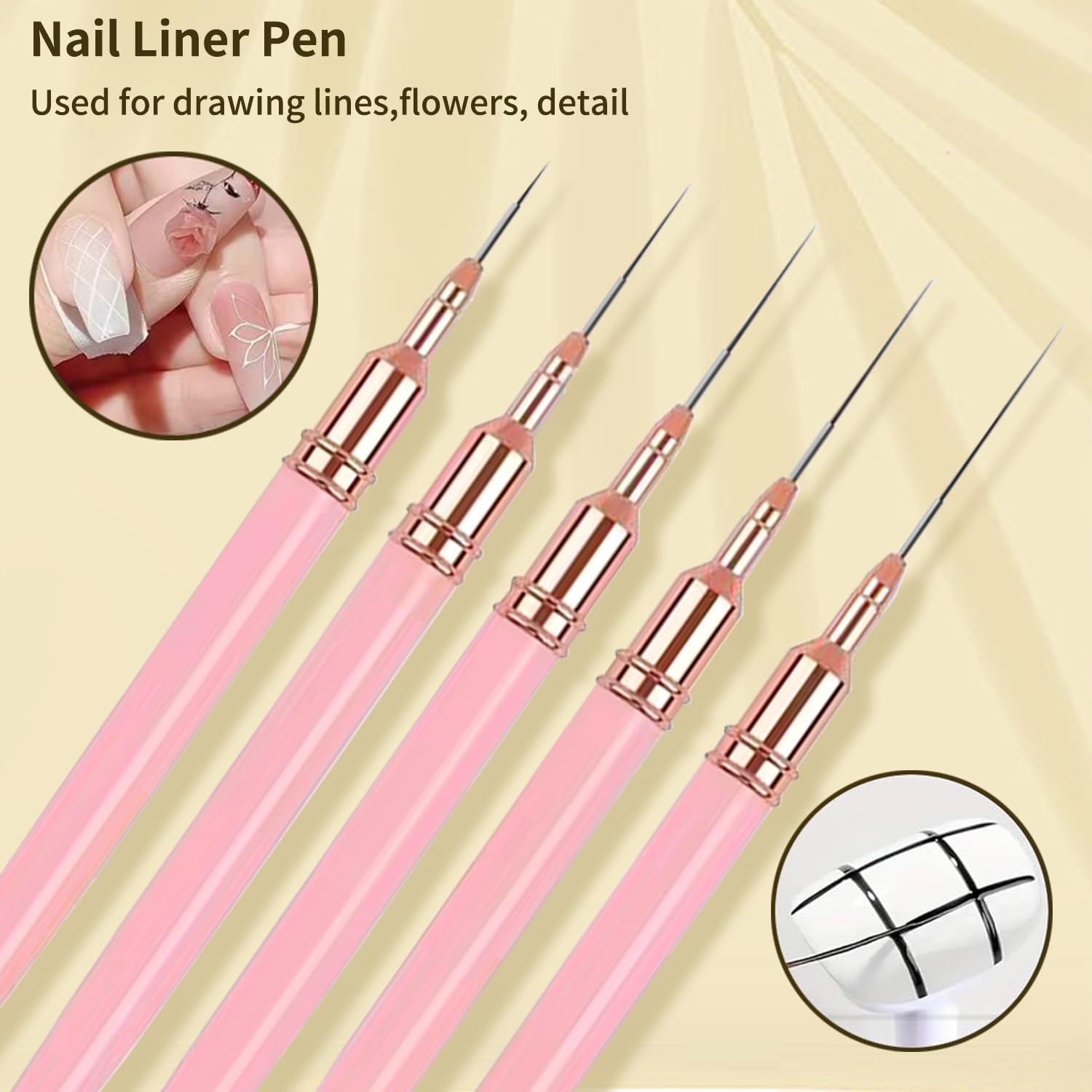 27Pcs Pink Nail Art Brush Set, Nail Tools for Nail Art, Nail Brushes Kit with Gel Nail Brushes, Resin Nail Art Palette, Nail Liner Brushes, Dotting Tools for DIY Manicure Gel Polish