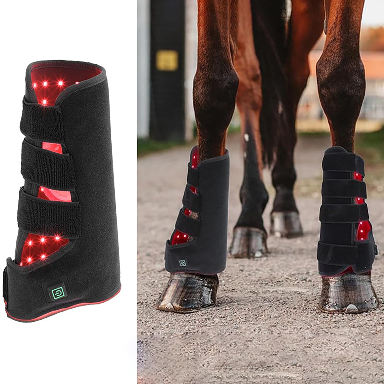 Wsexyy Red Light Therapy for Horses, Horse Near Infrared Therapy Wrap for Horse Leg Pain, 660nm & 850nm Infrared Light Wrap, Adjustable Gear Ratio, for Horse Muscle Recovery