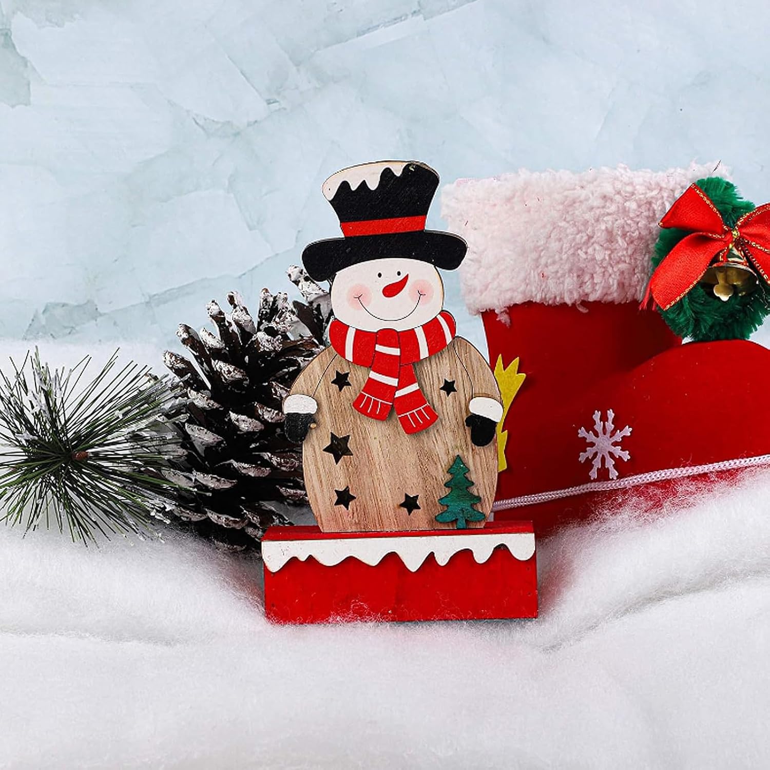 3Pack Christmas Fake Snow Blanket 3.3 * 4.9Ft Artificial Snow Blanket, Soft Fluffy Thick Snow Blanket, Artificial Snow Roll for Winter Christmas Village Crafts Christmas Tree Backdrop Decor