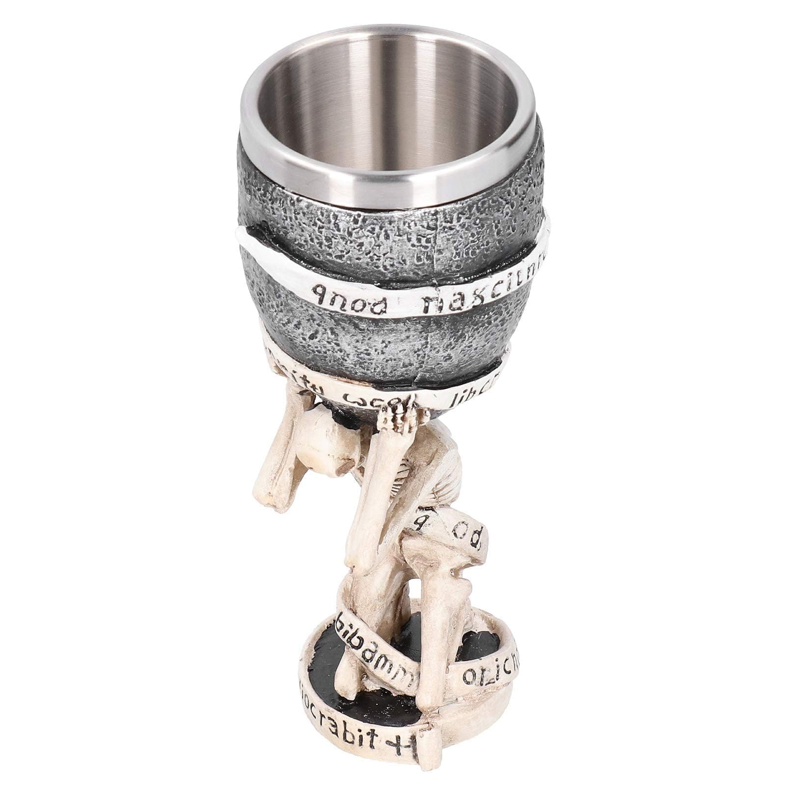 Cyrank Calice con Teschio, Boccale Birra, Calice Medievale con Doppio Teschio, Goblet Calice Coppa per Calice da Vino con Teschio, Tazza di Caffè in Acciaio Inossidabile per Bar per Feste