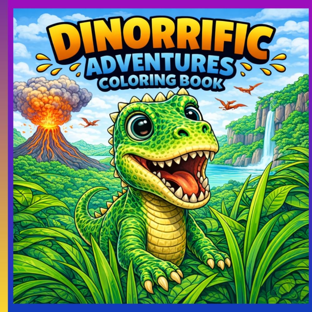 Dinorrific Adventures Coloring Book: A Prehistoric Adventure for Young Dino Fans