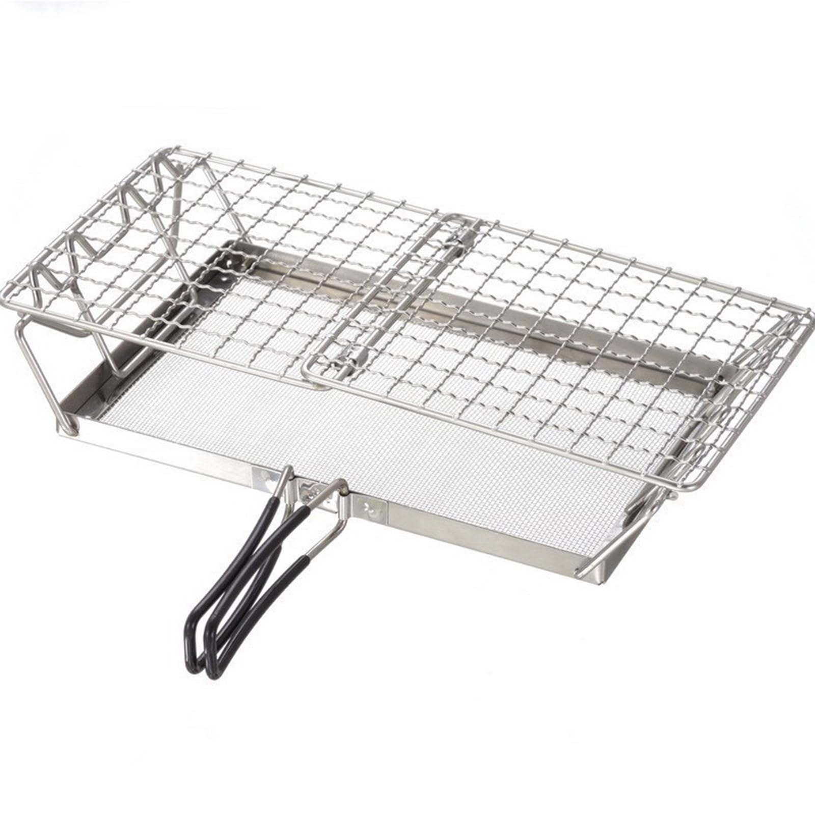 Plateau pliable en acier inoxydable pour toaster son pain en randonnée