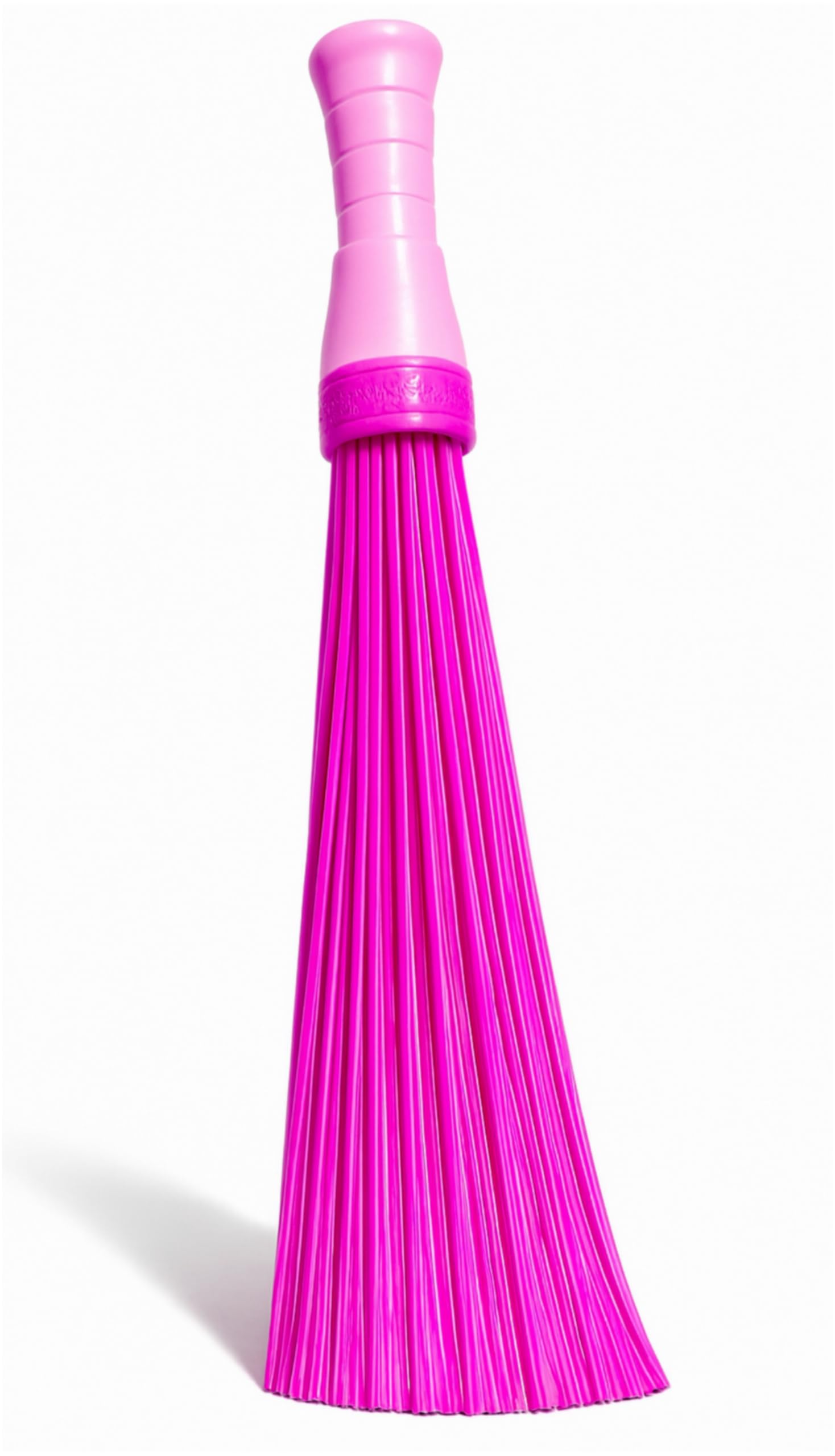 Plastic Broom Stick for Bathroom Cleaning | 60 Hard Fiber Bristles | Wet & Dry Toilet Floor Jhadu | Smart Grip Handle | 22 Inch Heavy Duty Multicolor Kharata Broom for Home & Bathroom Use (1)-image-8