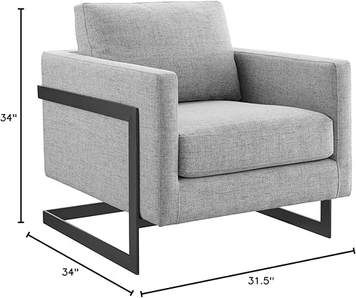 Miniatura 31 de Modway Posse - Silla decorativa de tela tapizada en carbón negro Negro carbón,Black Camel,Negro gris claro,Negro