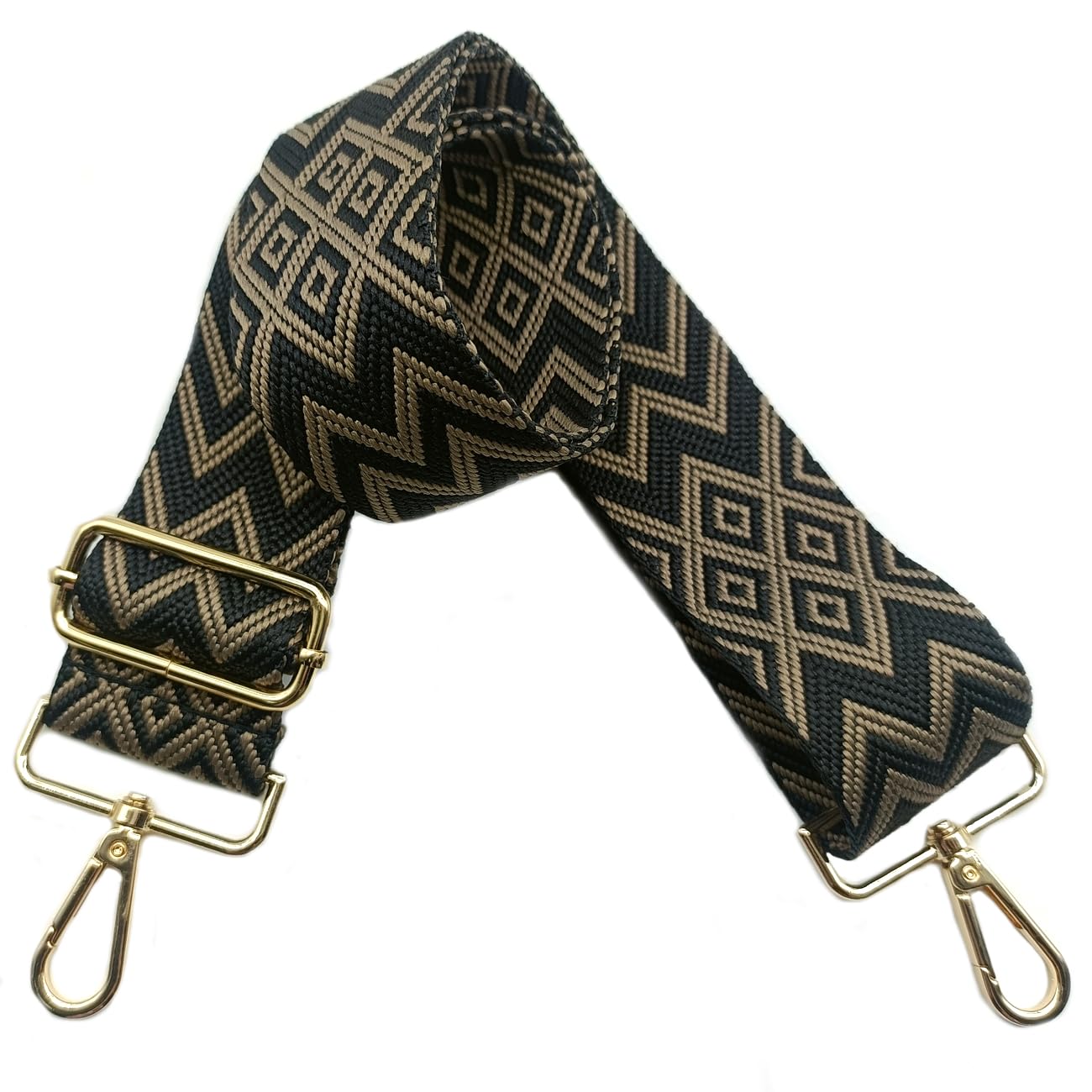 Tracolla Regolabile Per Borsa Donna - Cinghia Larga 5cm Con Fibbia Oro | Borsa A Spalla, Crossbody Tela - Foto 8