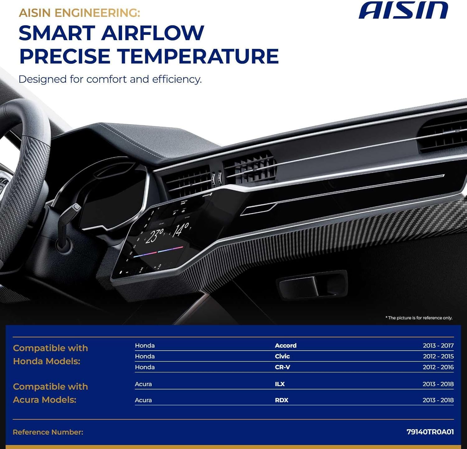 AISIN AFTERMARKET BDAPS-00353 Main HVAC Air Door Actuator - Compatible with Honda CR-V 2012-2016, Civic 2012-2015, Accord 2013-2017, Acura RDX 2013-2018, ILX 2013-2022 - Mode