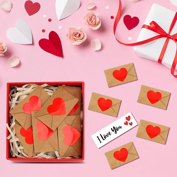 80 Sets Mini Love Notes with Blank Note Cards Mini Envelopes