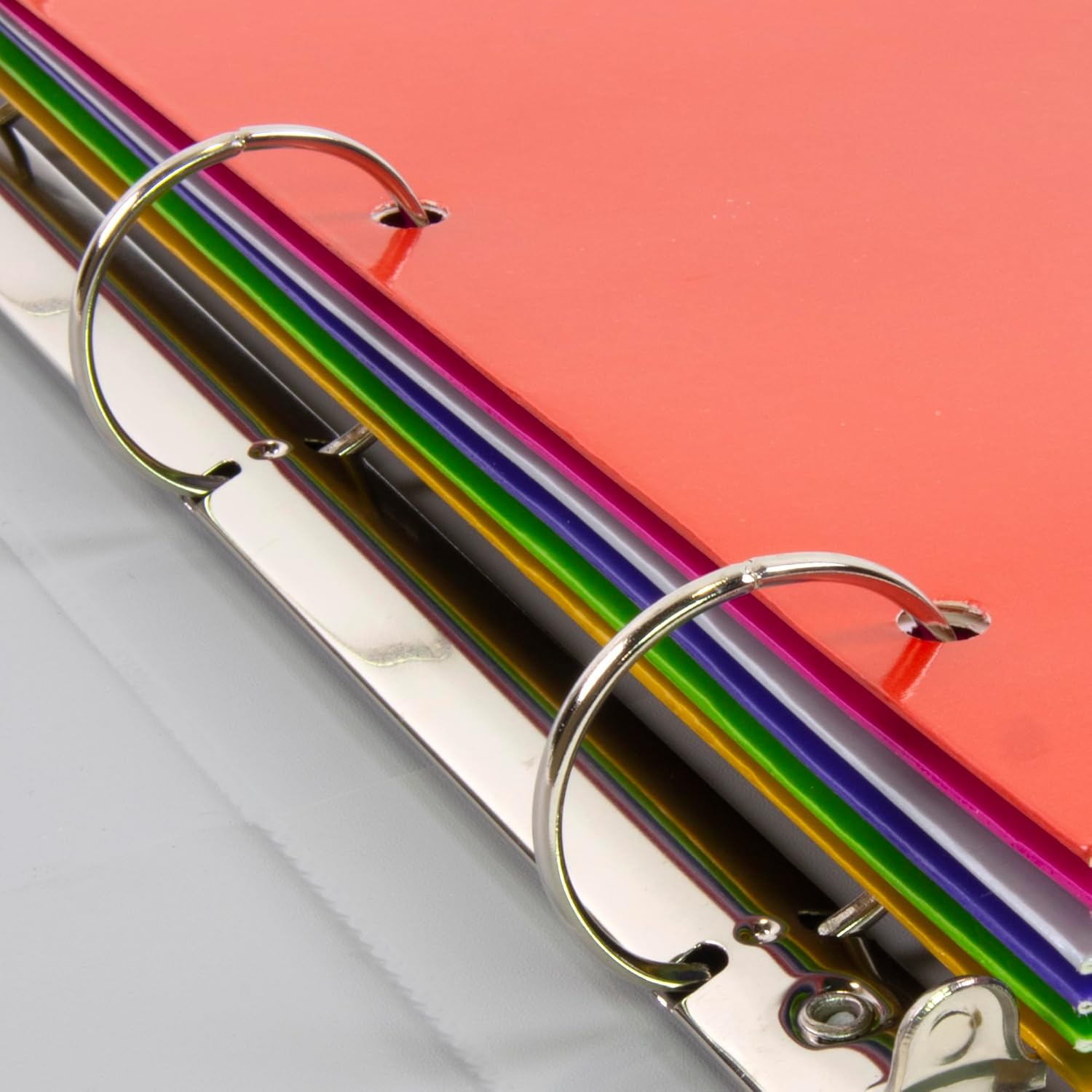 BAZIC Products 2 Pockets Paper Folder, Metallic Laminated Portfolio 3 Hole Binder, Letter Size Folders Holder for Office Business Document Papers Organizer, 8-Pack