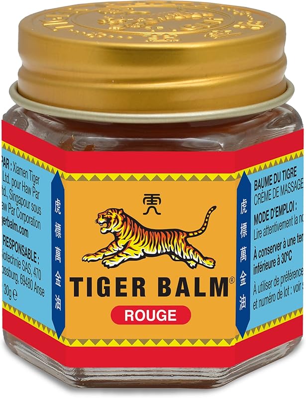 Tiger Balm - BAUME DU TIGRE Rouge à effet chauffant - Contient du camphre et du menthol - Pour <a href=
