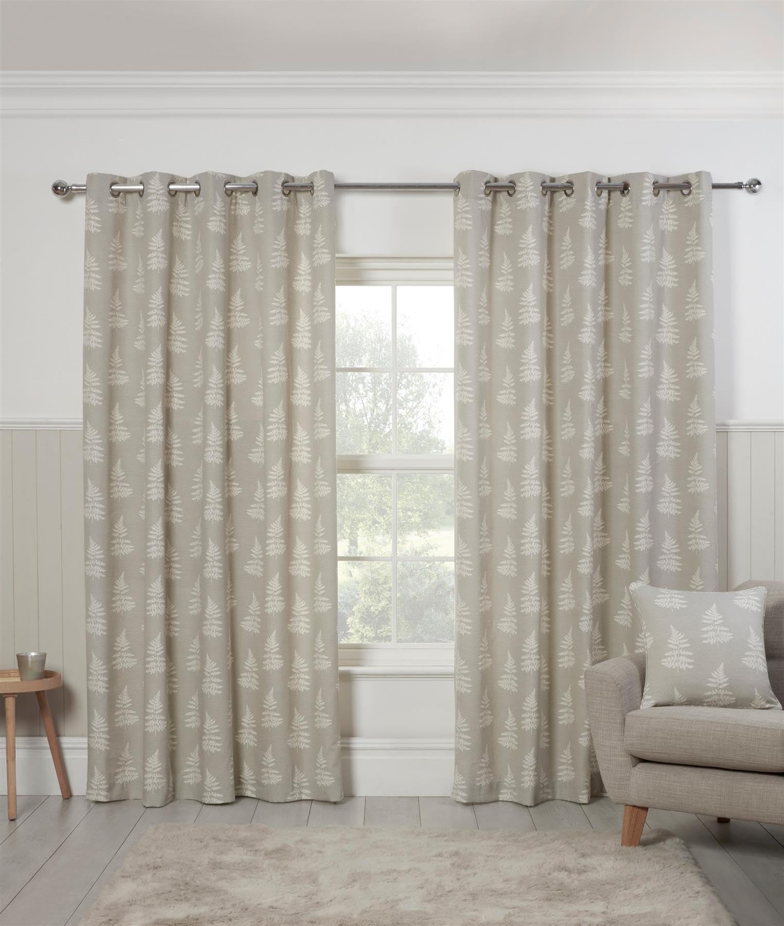 Sundour Esher Light Filtering Curtains Grey 46x54