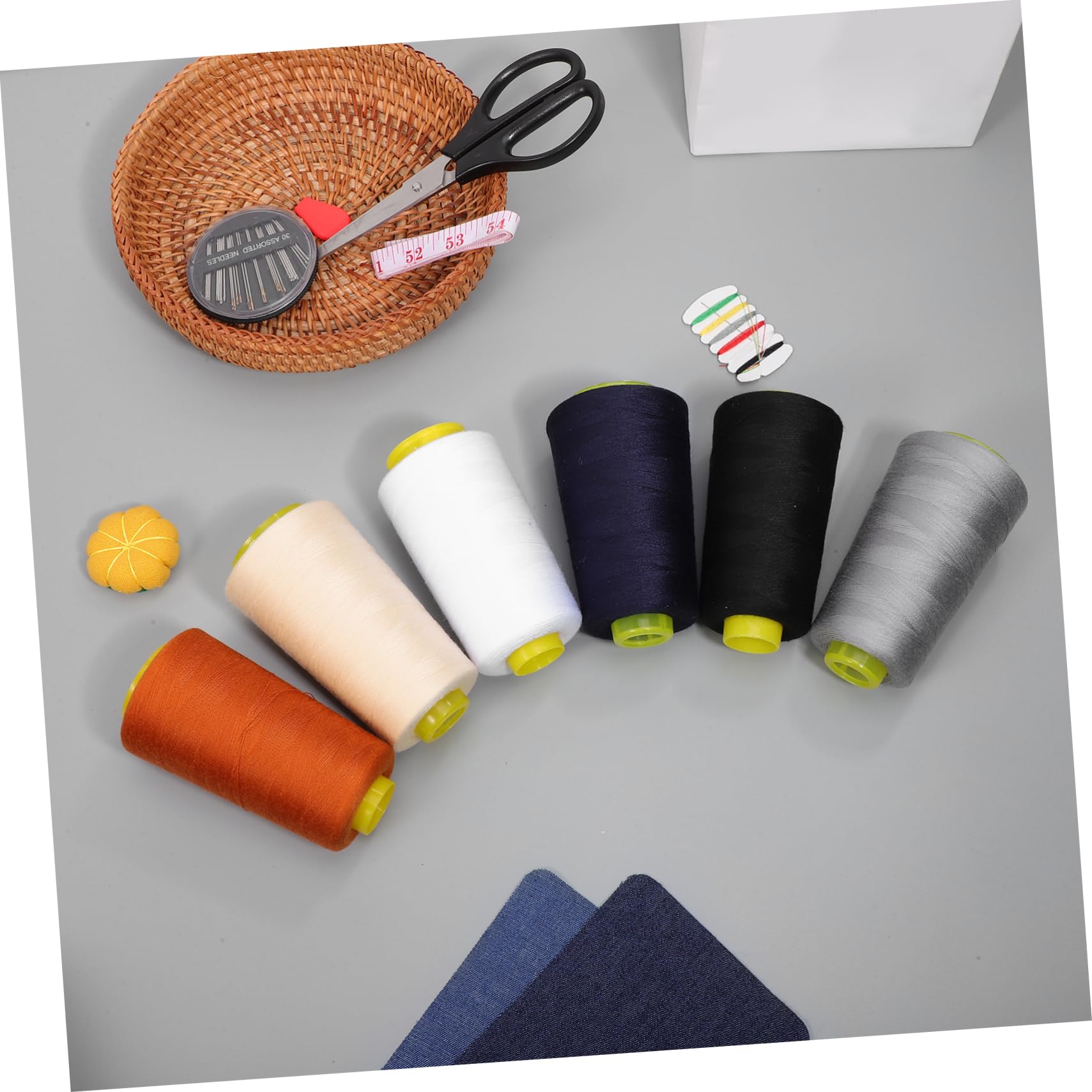 Operitacx 18pezzi Filo Da Cucito Poliestere Da Filo Antistrappo Per Cucito Ricamo e Patchwork Varie Colorazioni