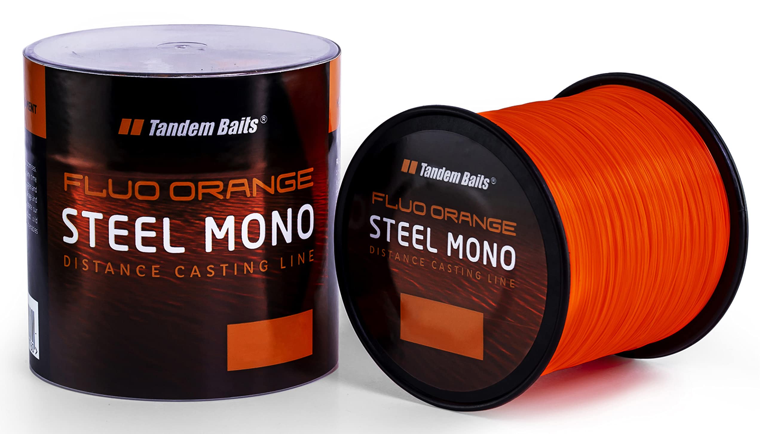 Tandem Baits Steel Mono Fluo Orange Fil de Pêche Carpe Nylon Matériel de Pêche Transparent Ultra Résistant 600-1200 m