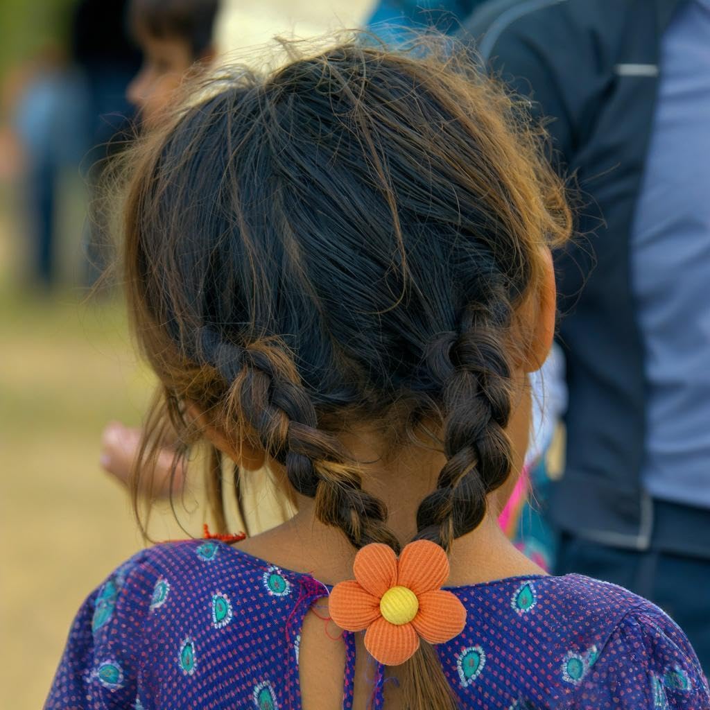 Accesorios para el cabello para niños pequeños, 12 lazos de flores para el pelo, bandas elásticas de goma, lazos para niñas, niños y niños