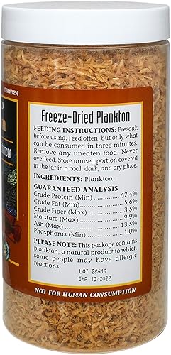 Miniatura 4 de San Francisco Bay Brand Alimento de plancton liofilizado para peces Potenciador de color natural para todos los peces de agua dulce y salada,