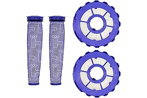 2 Pack Post-Motor & 2 Pack Pre-Motor Filters for Dyson Total Clean