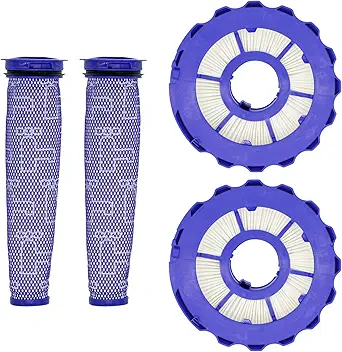 Lemige 2 Pack Post-Motor Filters & 2 Pack Pre-Motor Filters Replacement Parts for Dyson DC40, Light/Slim Ball Animal, Multi Floor, Origin and Total Clean Vacuums, Compare to Part 923587-02 & 922676-01