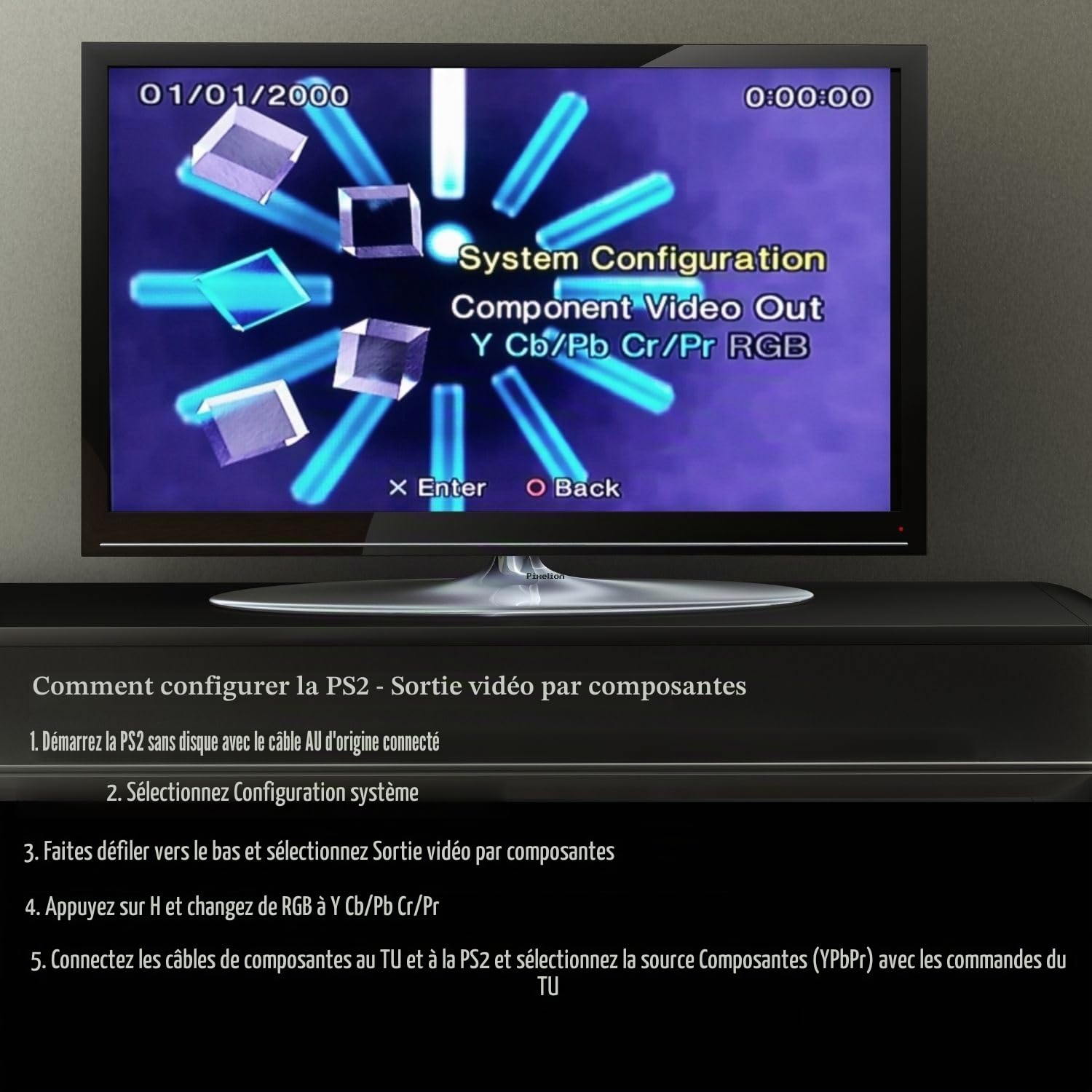 Câble AV composant TNP PS3 (6 Pieds) Câble Audio-vidéo RCA composant TVHD Premium Haute résolution HDTV pour Console de Jeux Sony PlayStation 3 PS3 et PlayStation 2 PS2 [PlayStation 3]