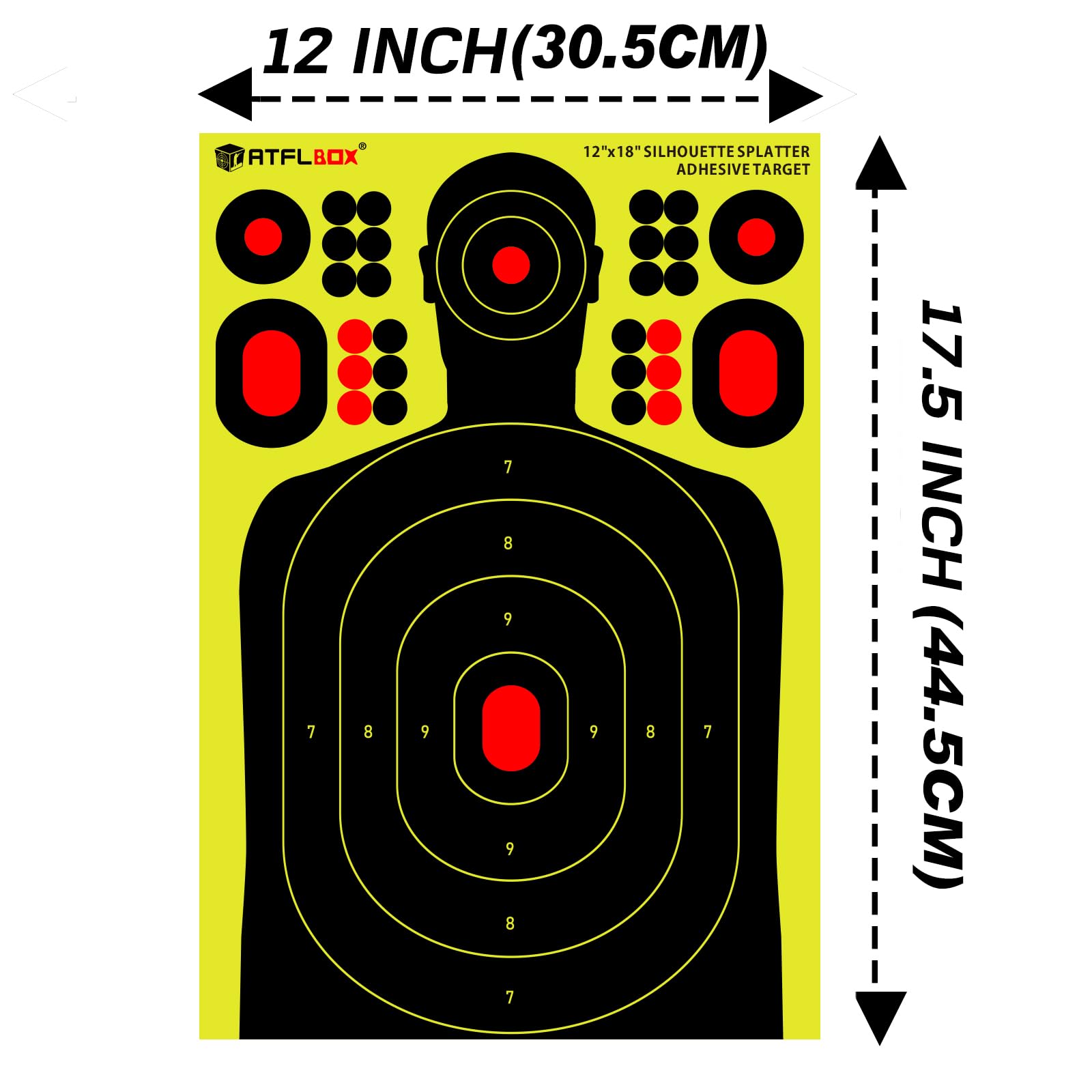 Snapklik.com : Atflbox 12x18 Inch Silhouette Splatter Targets And ...