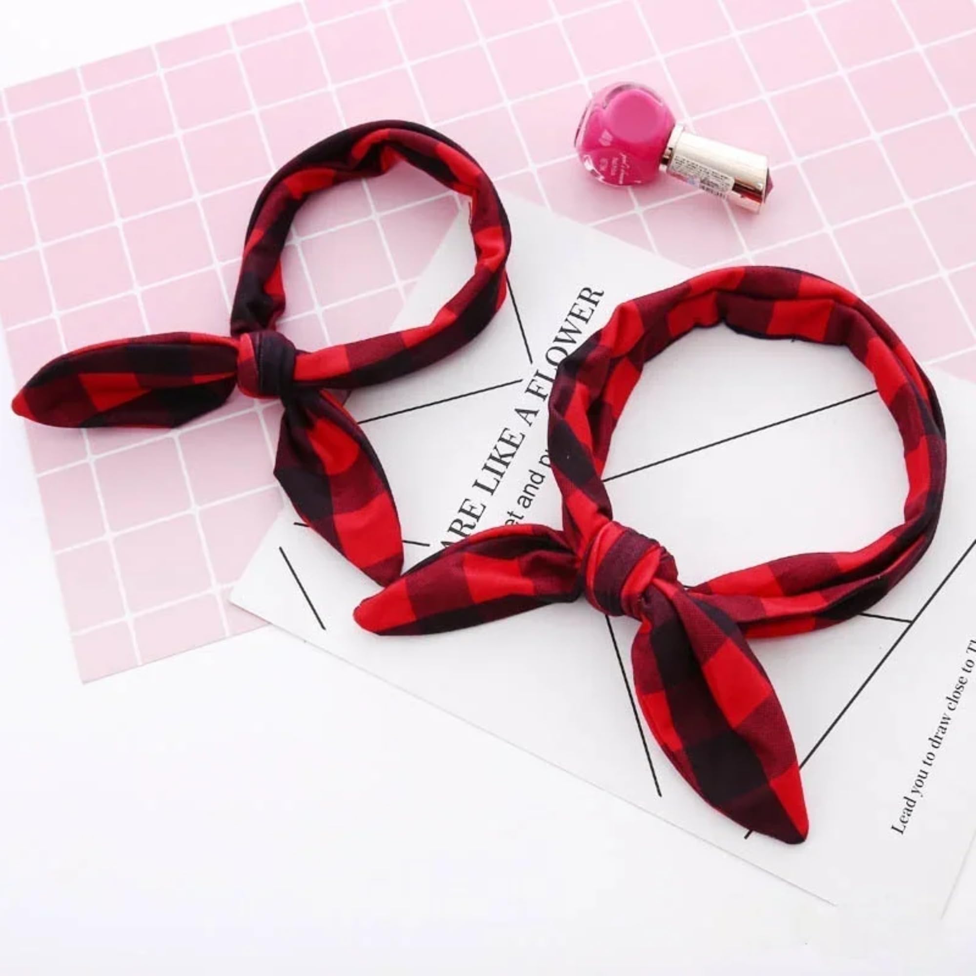 Printed Polyester Headband Set, Coordinated Fabric Hair Bands for Everyday Hairstyles, Casual Outfits and Parties