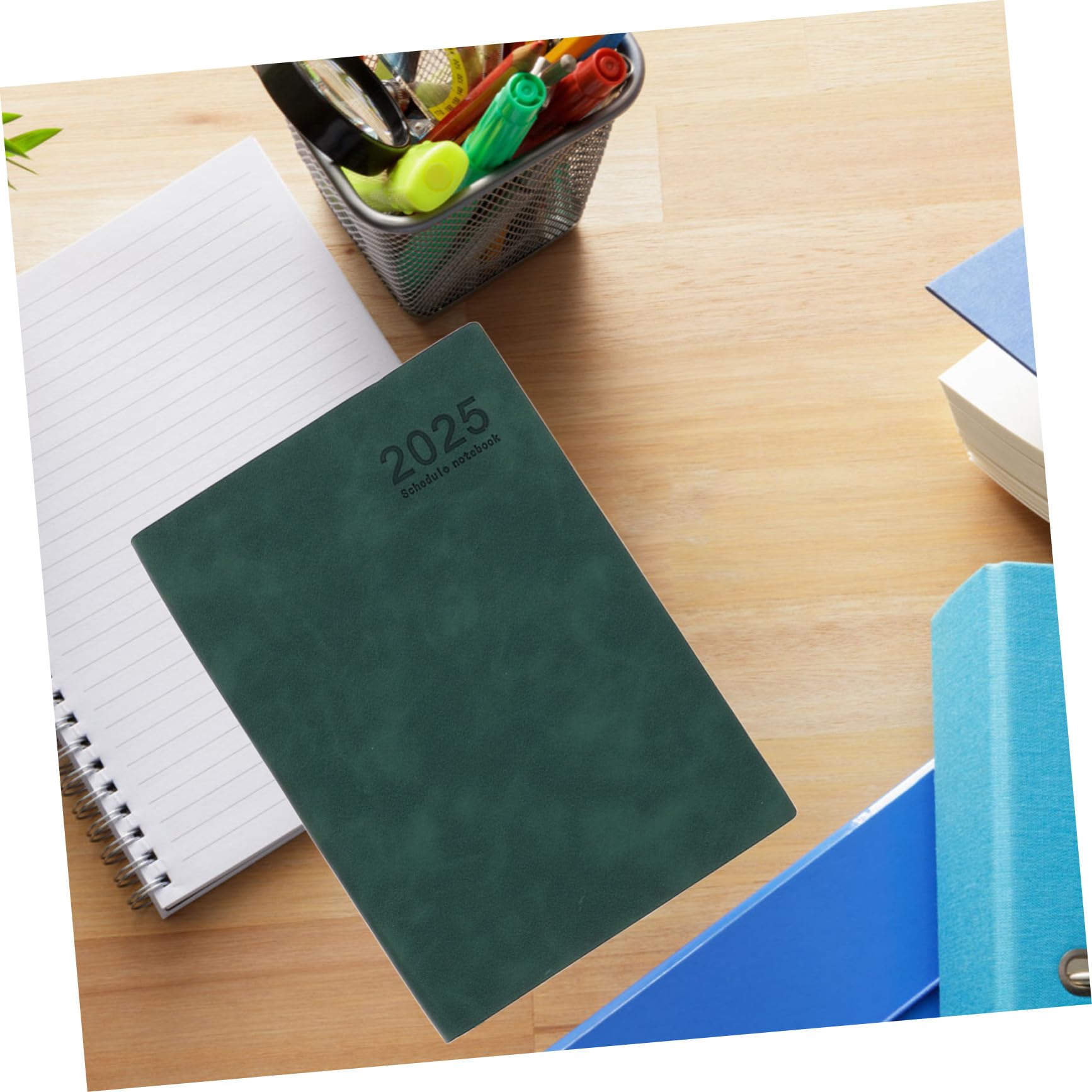 Agenda Daté A5 3 Pièces en Pu, Planificateur de Bureau