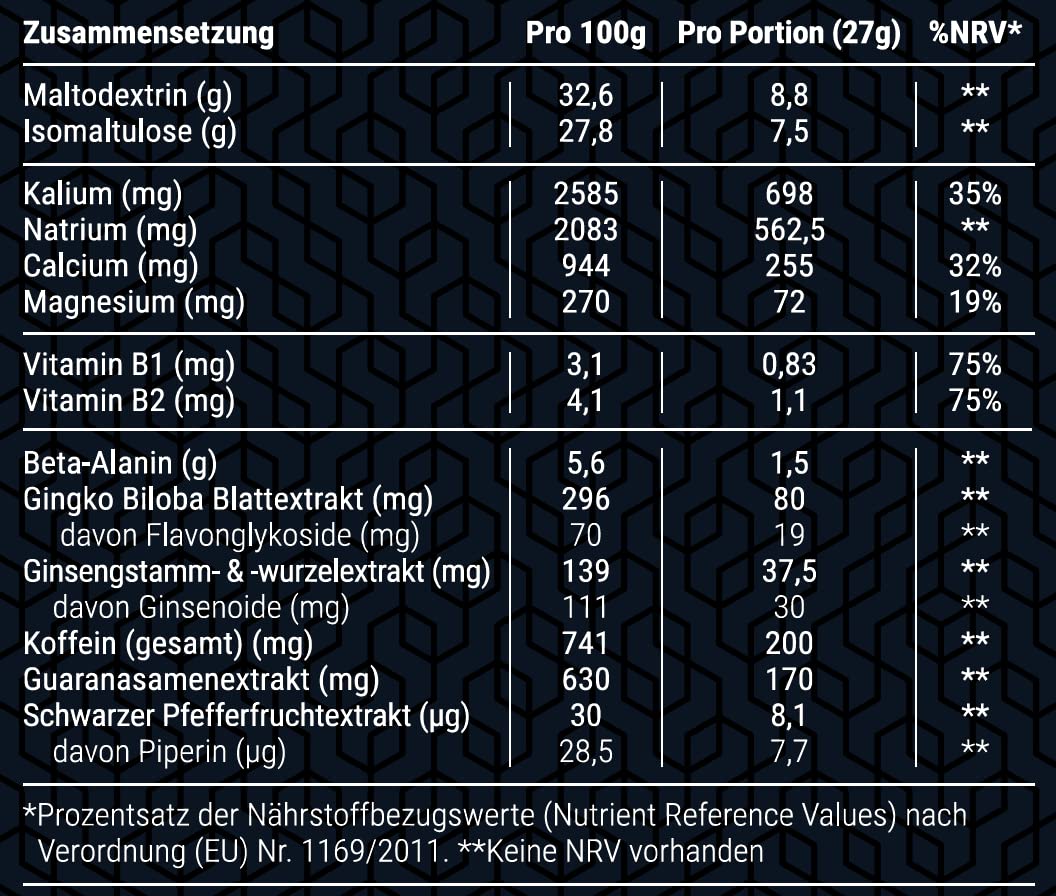 PLAYMAKER | Workout Booster speziell für Fußballer | Sport Drink mit Kohlenhydraten + Elektrolyten + Mineralien + Aminosäuren + Koffein | 20 Portionen | Berry-Mix