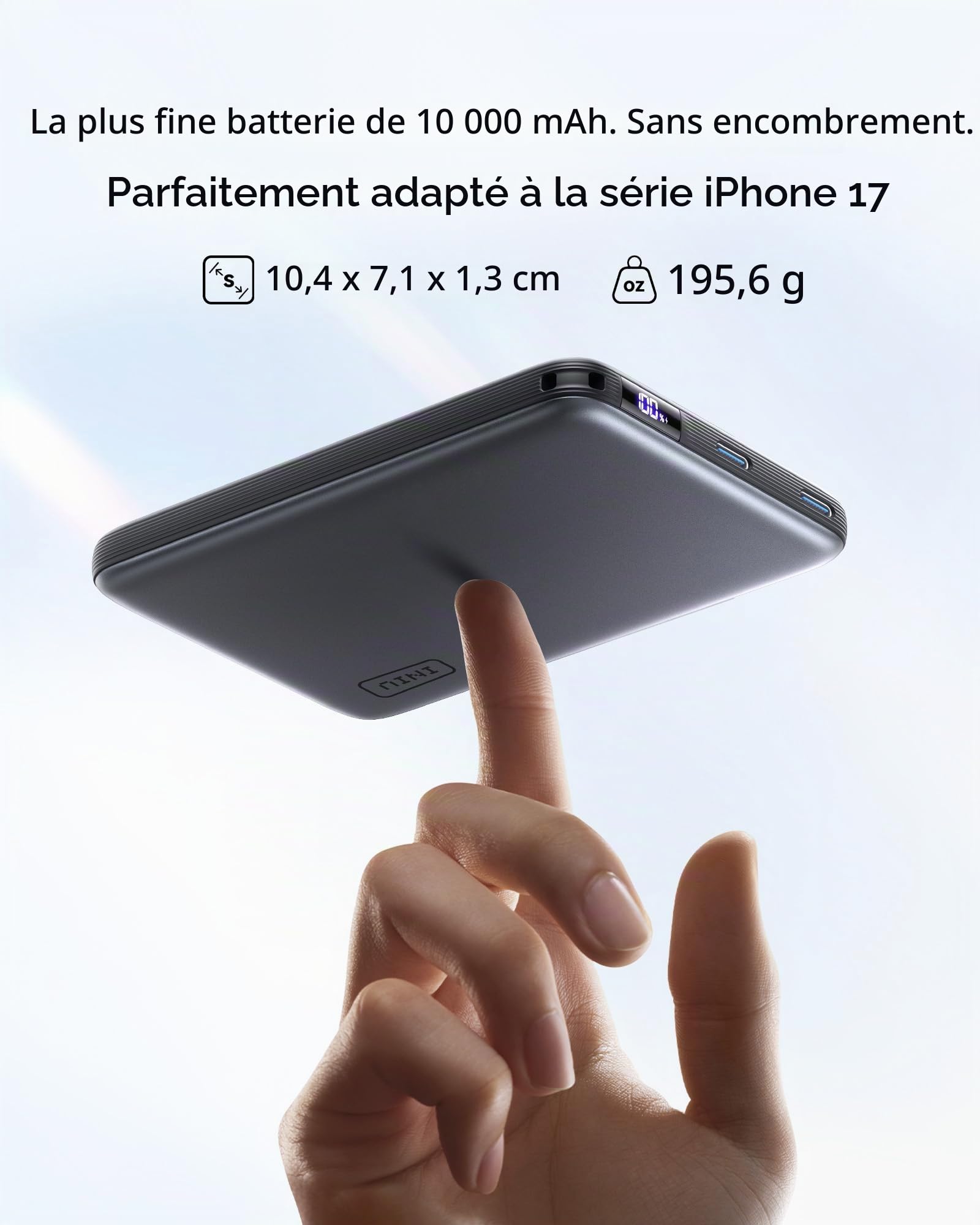 INIU for MagSafe Power Bank, Slimmest 25W Qi2.2 10000mAh Magnetic Portable Charger, 45W PD Fast Charging with USB C Cable, Battery Pack for iPhone Air 17 16 15 14 13 12 Only, Purple