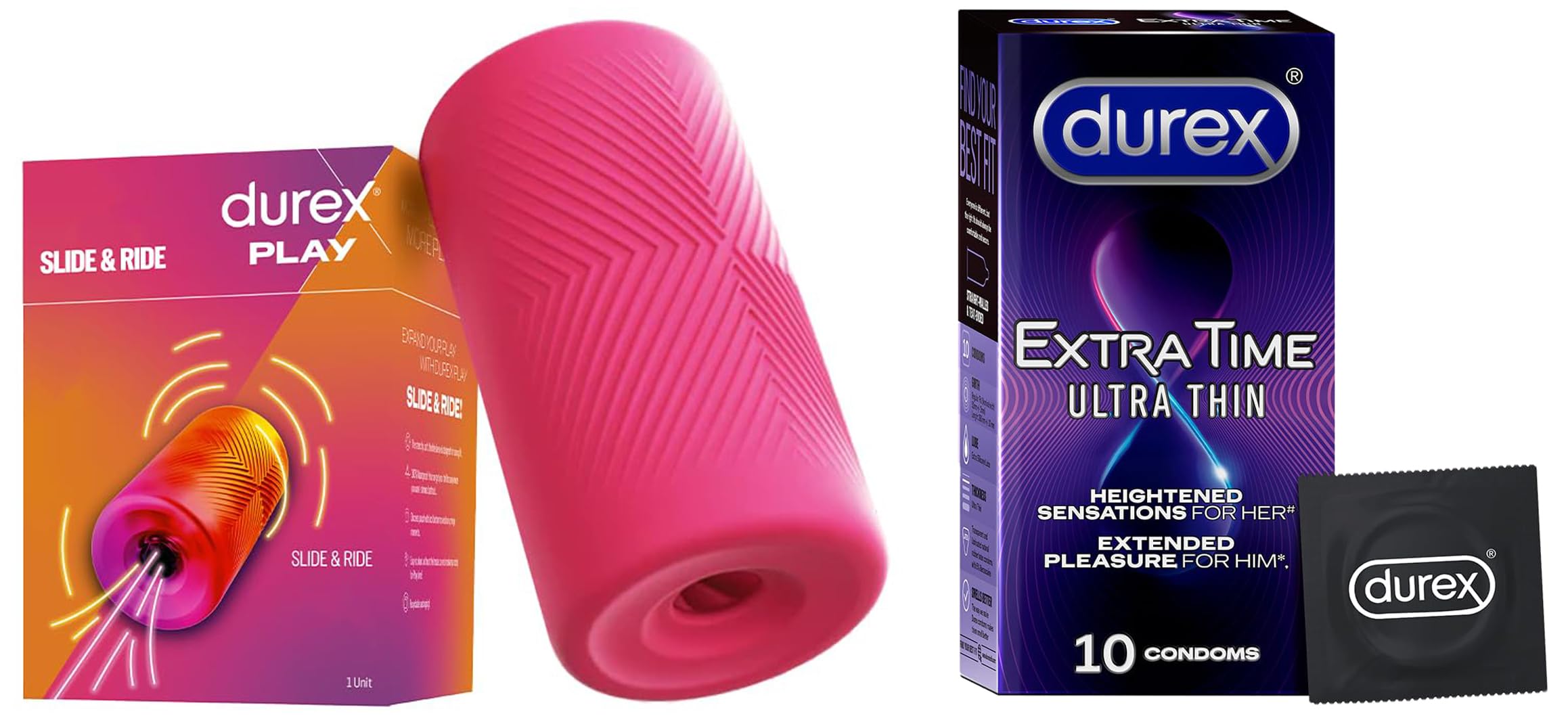 Durex Slide & Ride with Durex Extra Time Ultra Thin Condom 10 Count-picture-22