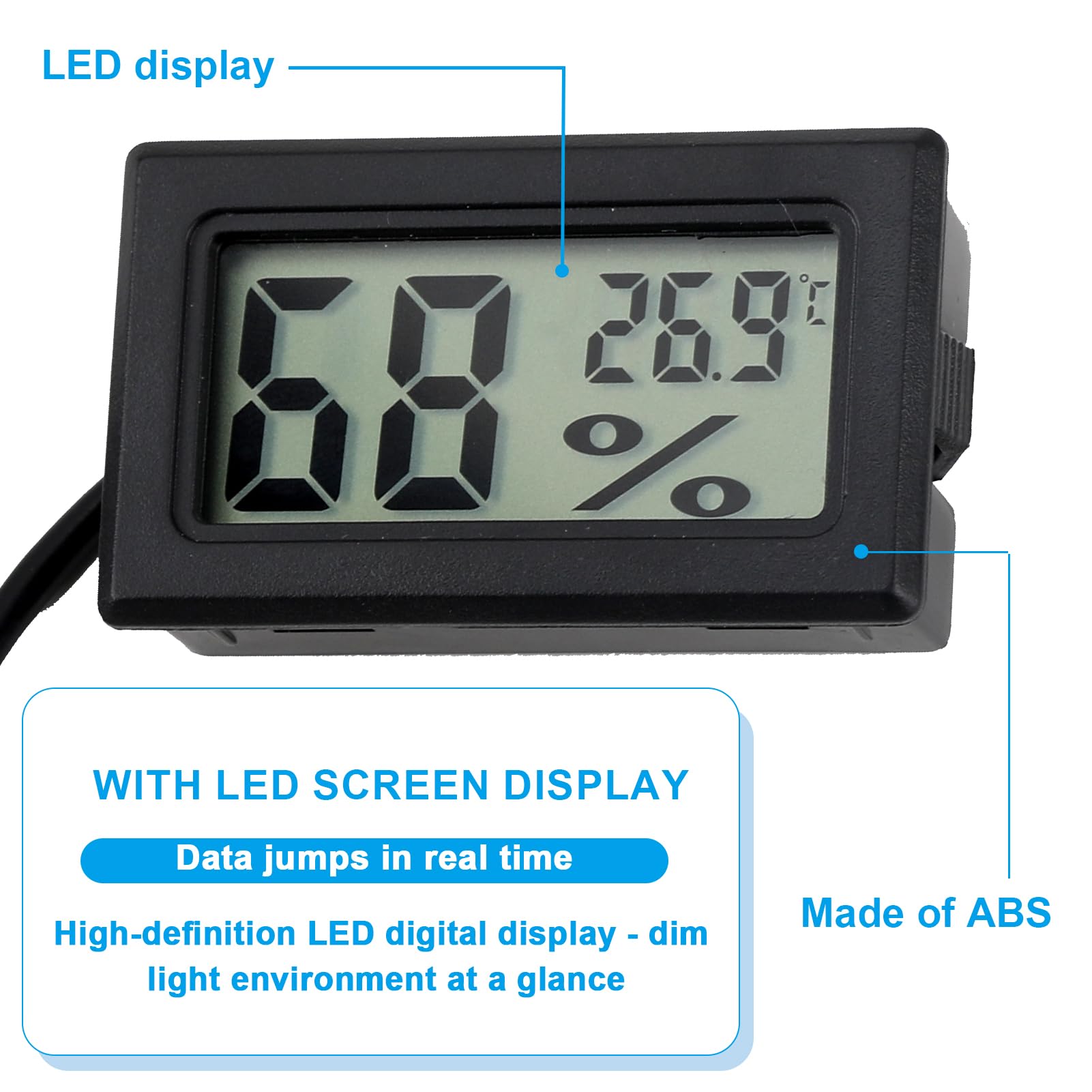 2 Pack Digital Thermometer Hygrometer - Image 4